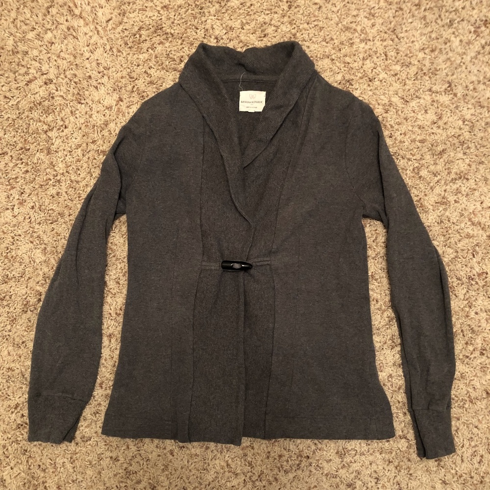 Banana Republic Dark Gray Cardigan with Toggle